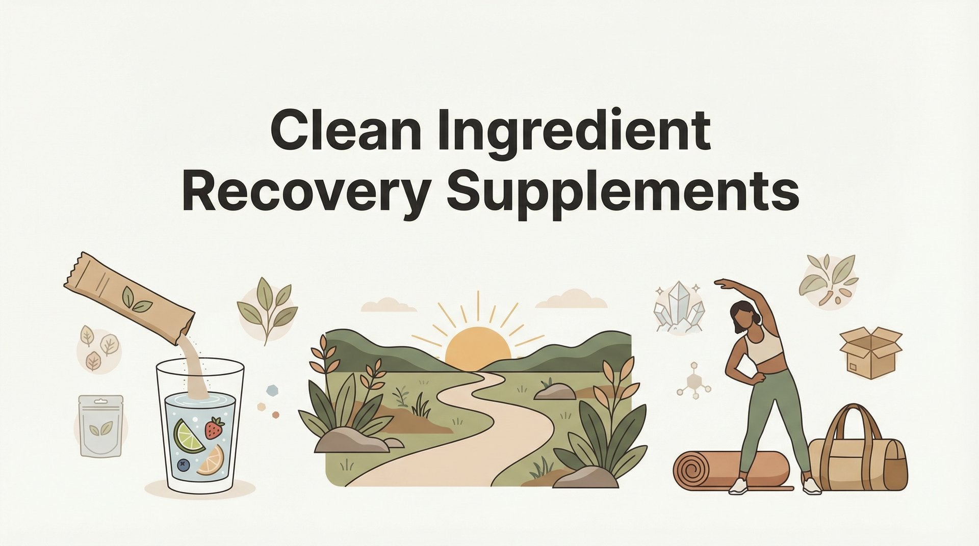 Cover graphic for a 2026 roundup of the best clean-ingredient recovery supplements for athletes