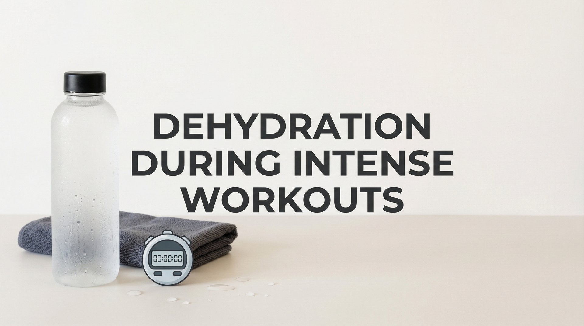 Cover graphic for an athlete-focused guide on dehydration during intense workouts