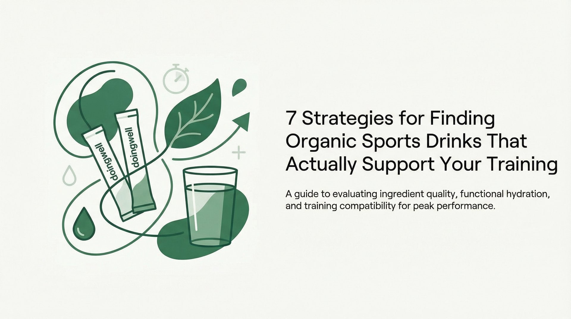 Cover graphic for a guide to finding organic sports drinks that support training