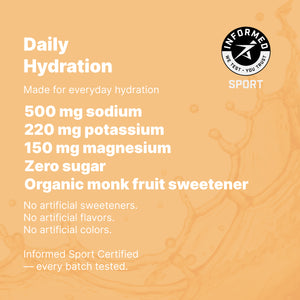 Mango Daily Hydration Electrolyte Drink Mix | 15 Sticks