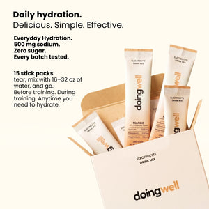 Mango Daily Hydration Electrolyte Drink Mix | 15 Sticks (PRESALE)