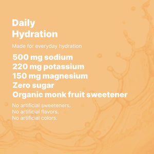 Mango Daily Hydration Electrolyte Drink Mix | 15 Sticks (PRESALE)