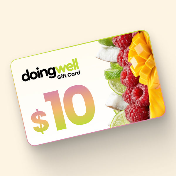 doingwell $10 digital gift card — emailed gift card for zero-sugar electrolyte and hydration drink mixes