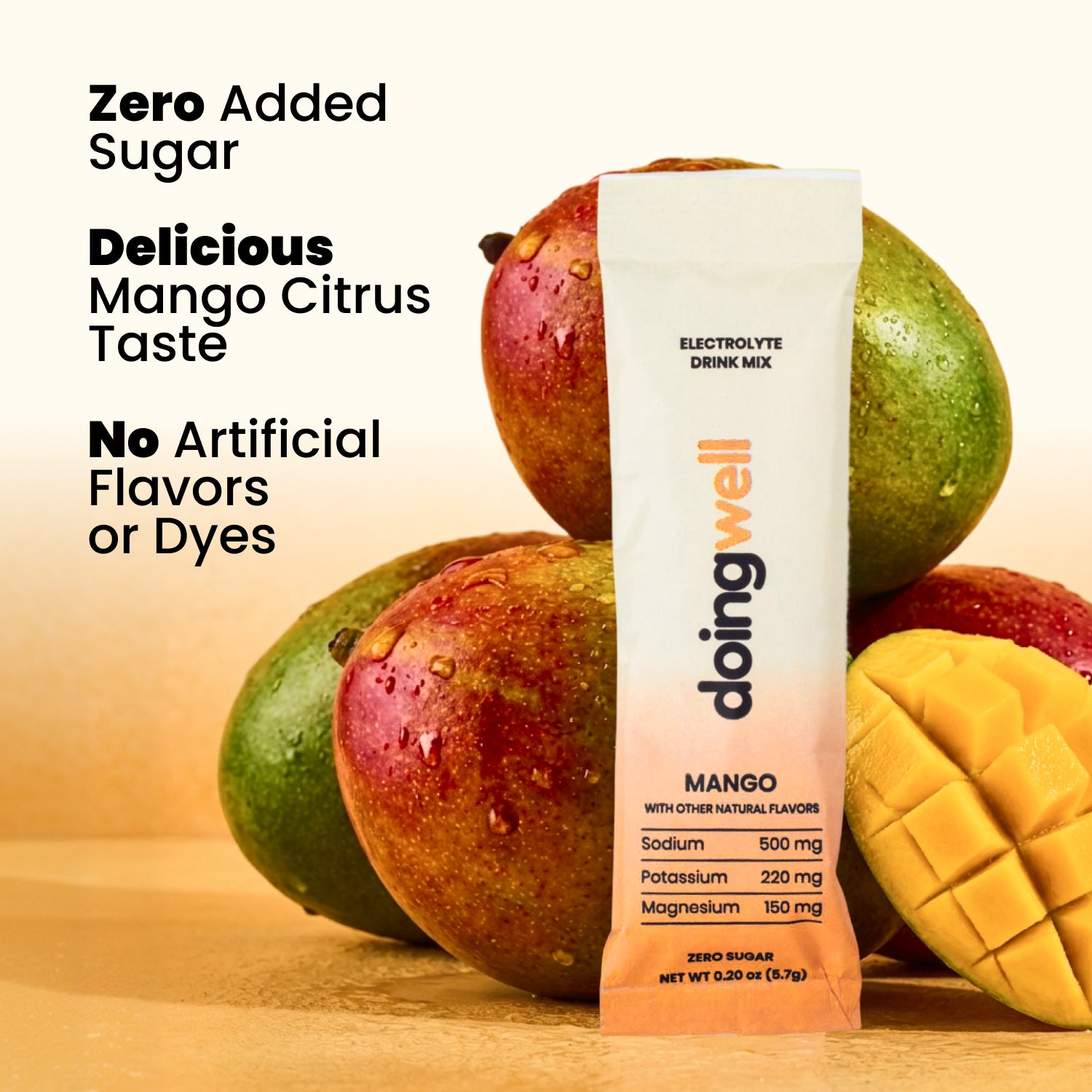 Mango Daily Hydration Electrolyte Drink Mix | 15 Sticks